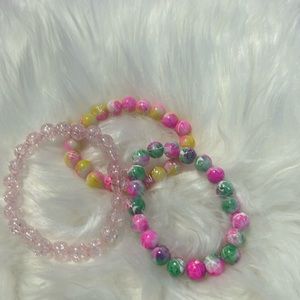Handmade bracelets (pink lemonade)